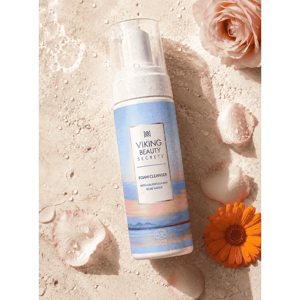 VIKING BEAUTY SECRETS Foam Cleanser with Calendula and Rose Water 150ml