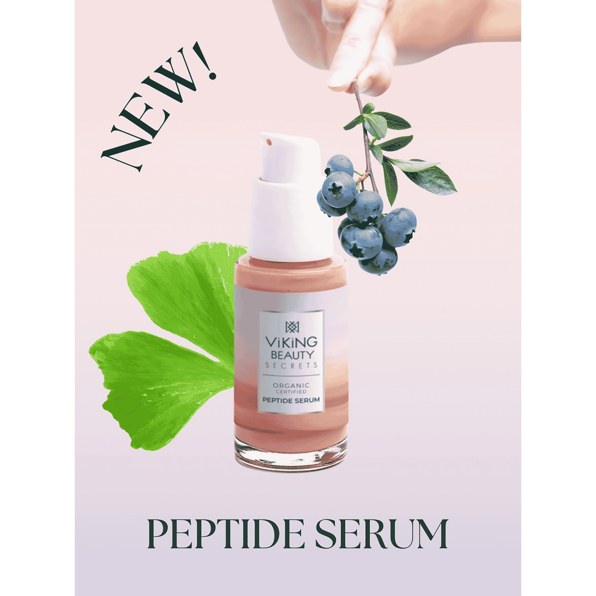 VIKING BEAUTY SECRETS Peptide Serum with Blueberries, Strawberries and Gingko Biloba 30ml